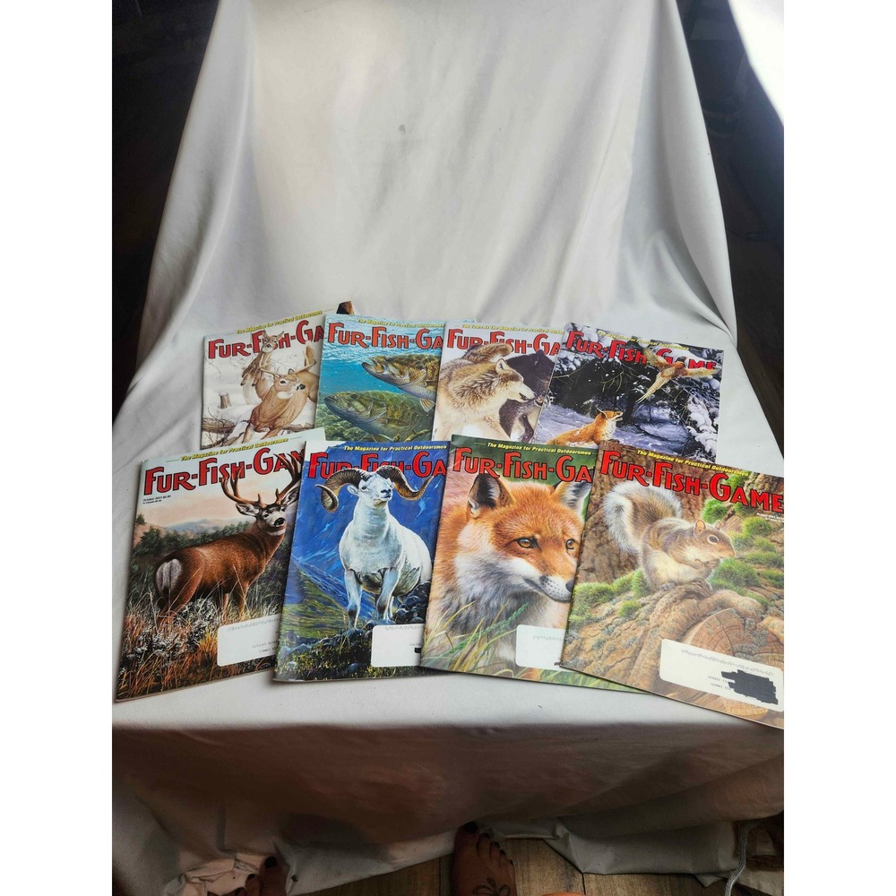 Fur-Fish-Game Magazine Lot of 8 Hunting Fishing Trapping 2021-2023 Issues